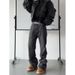 Men's Versatile Black Gray Jeans Loose Fit Straight Leg Casual Trousers Height Enhancing Spring Autumn New Retro Wash_mkmklike.com