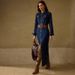 K Women's Long Sleeved Breasted Fashionable Long Dress. Excluding Belt_mkmklike.com