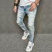 Men's Clothing New Men's Jeans Casual Ripped Slim Fit Slim Fit Stretch Men's Pants_mkmklike.com