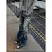 Vintage High-Street Button-Fly Jeans For Men – Retro Washed Straight-Leg Denim Pants With Stacked Cuff & Distressed Details_mkmklike.com