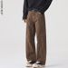 Men's Maillard Vintage Washed Straight Leg Jeans – Relaxed Fit, 100% Cotton, Retro Brown Denim (Sizes 28-40)_mkmklike.com