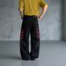 Men's Relaxed Fit Straight Leg Black Denim Jeans With Unique Embroidery - Casual Trousers For Teens & Adults_mkmklike.com