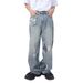 Voguo Relay Distressed Jeans For Men & Women – Slimming Loose Straight Leg Baggy Pants With Ripped Details & Streetwear Style_mkmklike.com
