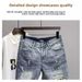 Men’s Distressed Denim Shorts – Trendy Ripped & Printed Streetwear (Blue, Sizes 28-36)_mkmklike.com