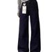 Plus Size Retro Dark Street Design Straight Leg Jeans For Women Autumn High Waist Draped Slimming Floor-Length Wide-Leg_mkmklike.com