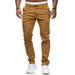 Men's Solid Color Casual Pants Men Slim Cargo Pants Factory Direct Supply_mkmklike.com