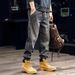 Men's Casual Stretchable Slim Fit Jogger Pants With Elastic Cuffs, Loose Fit Comfortable Streetwear Trousers For Spring & Autumn_mkmklike.com