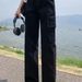 High-waisted Black Denim Work Women, 2023 Summer New Style, Versatile And Fashionable, Extra-long Floor-length Pants For_mkmklike.com