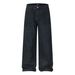 Men's Wide Leg Jeans Trendy Leopard Print Washed High End Design Loose Fit Casual Denim_mkmklike.com