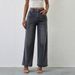 "High Waisted Straight Leg Jeans For Women – Stretch Denim Pants With Comfort Fit (Dark Gray/Light Blue/Dark Blue, Sizes S-XL)"_mkmklike.com