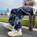 Men's Clothing Checkerboard jeans men's four seasons mosaic straight pants loose casual trousers high street trousers_mkmklike.com