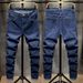 Fattened Plus Size Jeans Wholesale Four Seasons Versatile Elastic Light Business Jeans Men's Simple Retro Jeans_mkmklike.com