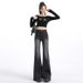 Women's New Spring High-waisted Slim-fit Cropped Straight-leg Flared Jeans That Don't Cling To The Legs_mkmklike.com