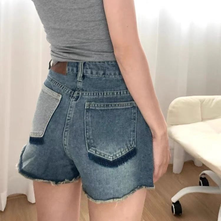 Women's High Waist Denim Shorts - Stretchy Comfort, Flattering Fit, Casual & Trendy Summer Shorts For Petite & Plus Size_mkmklike.com