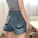 Women's High Waist Denim Shorts - Stretchy Comfort, Flattering Fit, Casual & Trendy Summer Shorts For Petite & Plus Size_mkmklike.com