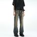 Suitable For All Seasons Suitable For All Seasons High Straight Leg Flared Jeans Men American Street Style Long Pants_mkmklike.com