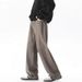 Nordmann American Style Cleanfit Dyed Brown Jeans For Men Summer Trendy Brand Loose Straight Wide-Leg Casual Pants_mkmklike.com