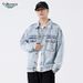 2025 Spring New Men's American Bleached Water Washed Graphite Blue Premium Denim Jacket_mkmklike.com