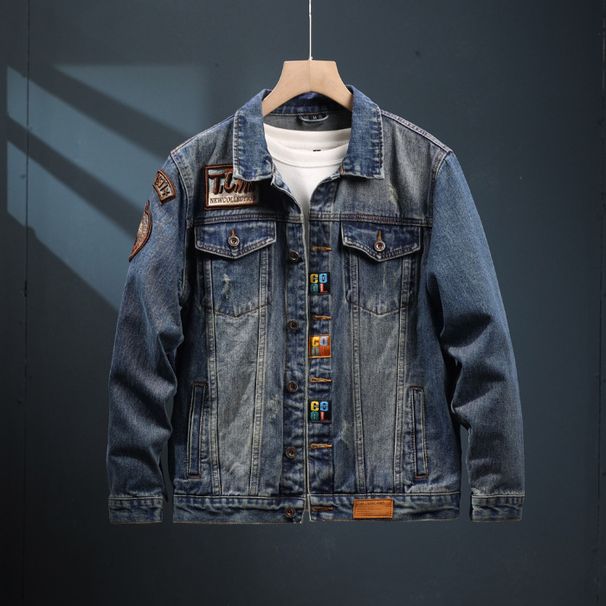 Spring And Autumn American High-End Men's Trendy Workwear Jacket, Washable Versatile Outerwear, Casual Denim Jacket_mkmklike.com