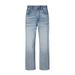 Men's Clothing High Street Sky Blue Washed Jeans Relaxed Straight Fit Vintage Distressed Whiskering Casual Style | Comfortable Cotton (88%)_mkmklike.com