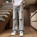 American Ripped Jeans For Men With A Niche Design Sense, Bamboo Striped Pants, Summer Cleanfit Straight Leg Pants_mkmklike.com