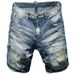 Suitable For All Seasons Style DSA Handmade Distressed Jeans Men's Personality Shorts Painted Five-Point Mid-Length Pants_mkmklike.com
