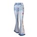 Women's Clothing Flare Jeans For Women 3d Embroidery Women's Jeans Trousers Bell Bottoms Plus Size_mkmklike.com