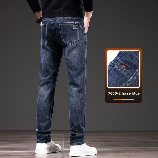 Men's Jeans Men's Slim-Fit Straight Men's Pants Elastic Casual Pants_mkmklike.com