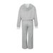Women's Clothing Early spring outfit suit 2024 spring new women's casual hooded sweatshirt sports wide leg pants two piece suit_mkmklike.com
