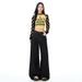 Dark Blue Fleece-lined Wide-leg Jeans For Women, 2025 Autumn And Winter New Style, High-waisted, Loose, Straight-cut,_mkmklike.com