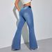 2026 Cross-Border European And American Elastic Waist Bell-Bottom Versatile Women's Jeans Fashion Slim Fit_mkmklike.com