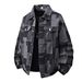 Men's Clothing Color Plaid Denim Jacket Men's Autumn And Winter New Cross Border Hot Selling Denim Clothing Wholesale Long Sleeved Jacket Jacket Men_mkmklike.com