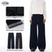 Men's Selvedge Red Trim Raw Denim Jeans Dark Blue Straight Leg Cleanfit Trousers Unisex_mkmklike.com