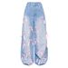 Women's High-Waisted Wide-Leg Jeans - Vintage Distressed Denim Pants With Bow Detail For Streetwear & Casual Outfits_mkmklike.com