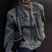 Ins American Design, Niche And Cool Motorcycle Suit, Denim Jacket, Men's Autumn Loose Couple Outfit Jacket_mkmklike.com