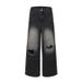 Men's Ripped Jeans Dad Street Style Punk Vintage Washed Loose Wide-Leg Straight Long Pants_mkmklike.com