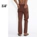 EF JEANS | 2023 New Product Medium And High Waist Straight Slim Fit Versatile Coffee Color Retro Solid Color Denim Trousers For Men And Women_mkmklike.com