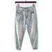 Men's Style Tapered Light Blue Jeans - Relaxed Fit Straight Leg Casual Pants For Spring & Fall_mkmklike.com