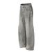Men's Clothing Retro High Street Ink Splashed Jeans Design Sense High End Scimitar Niche Pants_mkmklike.com