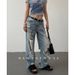 Women's Clothing High Street Hip Hop Ripped Old Retro High Street Jeans_mkmklike.com