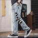 Men's Streetwear Print Denim Jeans – High-Street Stretch Trousers With Artistic Washed Effect (S-XXXL) – European Cross-Border Fashion_mkmklike.com