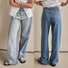 Women's Clothing Jeans women new wide leg pants fashionable street washed monkey jeans 8932_mkmklike.com
