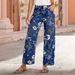 High-Waisted Floral Print Wide-Leg Jeans – Vintage Straight Denim Pants For Women (Dark Blue/Light Blue, S-XXL)_mkmklike.com
