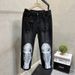 Men’s Vintage Tie-Dye Jeans – Retro High Street Style, Loose Straight Fit, Cotton Denim (Black/Blue-Gray, M-3XL)_mkmklike.com