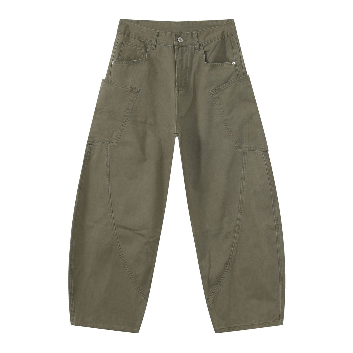 Men's Clothing Retro Casual Pants Multi Pocket Workwear Loose Machete Pants Men's Trousers_mkmklike.com