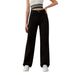 High Waisted Slimming Wide Leg Denim Jeans Rhinestone Embellished Women's Style Spring Autumn Instagram Worthy_mkmklike.com