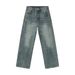 EF JEANS | 2024 New European And American Retro Washed Pattern Old Straight Washed Loose Wide-leg Pants Jeans_mkmklike.com