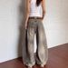 Women's Clothing Retro Splatter Paint Distressed Washed Curved Jeans Women's Regular Fit Denim Spring/Autumn Solid England Style Fashion_mkmklike.com