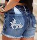 Women's Clothing Fashion High Elastic Slim Jeans Washed Denim Shorts Women_mkmklike.com
