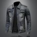 Cross-Border Foreign Trade European Size Personalized Zipper Motorcycle Men's Turn-Down Collar Denim Jacket Trendy Retro_mkmklike.com